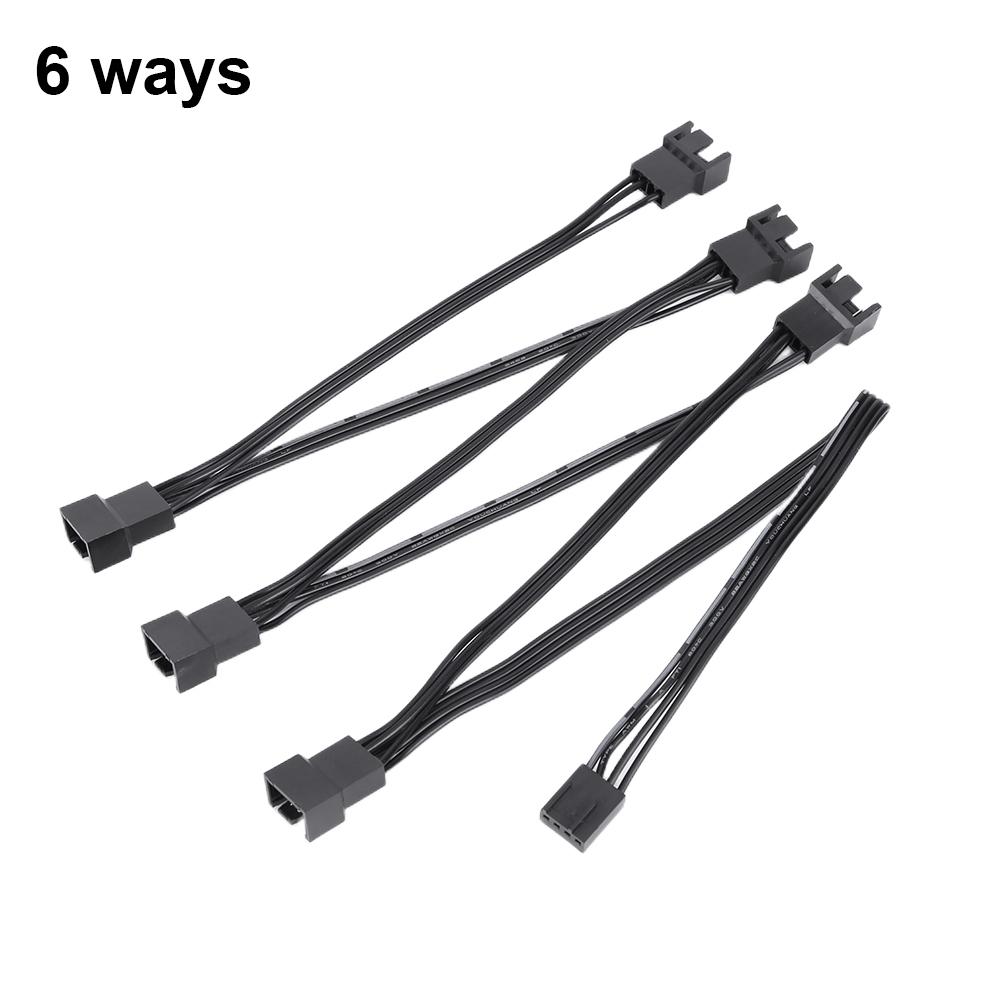 

Портативный вентилятор PWM Splitter 5/6 Ways PWM Fan Cable для компьютерного процессора (6 способов)
