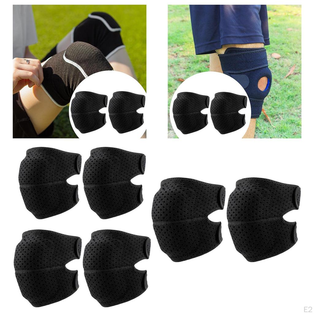 2 Pieces Dance Knee Pads Adjustable Support Sleeve Anti Slip Soft Gardening Kneeling for