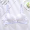Spring and Summer Solid Color Middle School Students Development Period Cotton Bra Without Steel Ring Breathable Thin New Bra