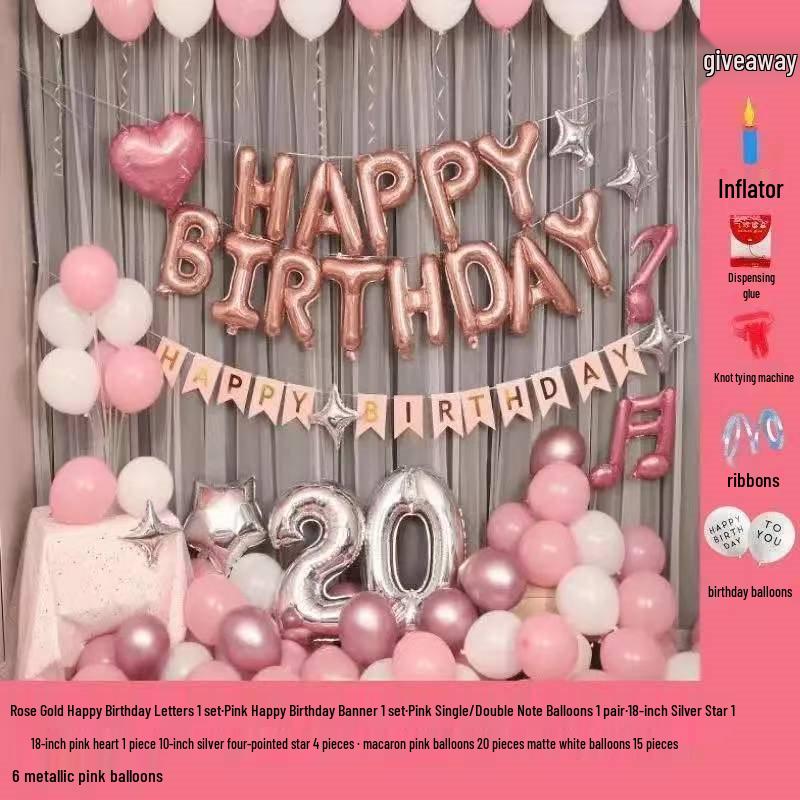 18th Birthday Party Decoration Set - Balloons & Backdrop for Boys and Girls