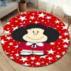 Tappeto Rotondo Mafalda, Tappeto per Soggiorno Camera da Letto Divano Stanza dei Giochi Decorazione, Tappetino Antiscivolo