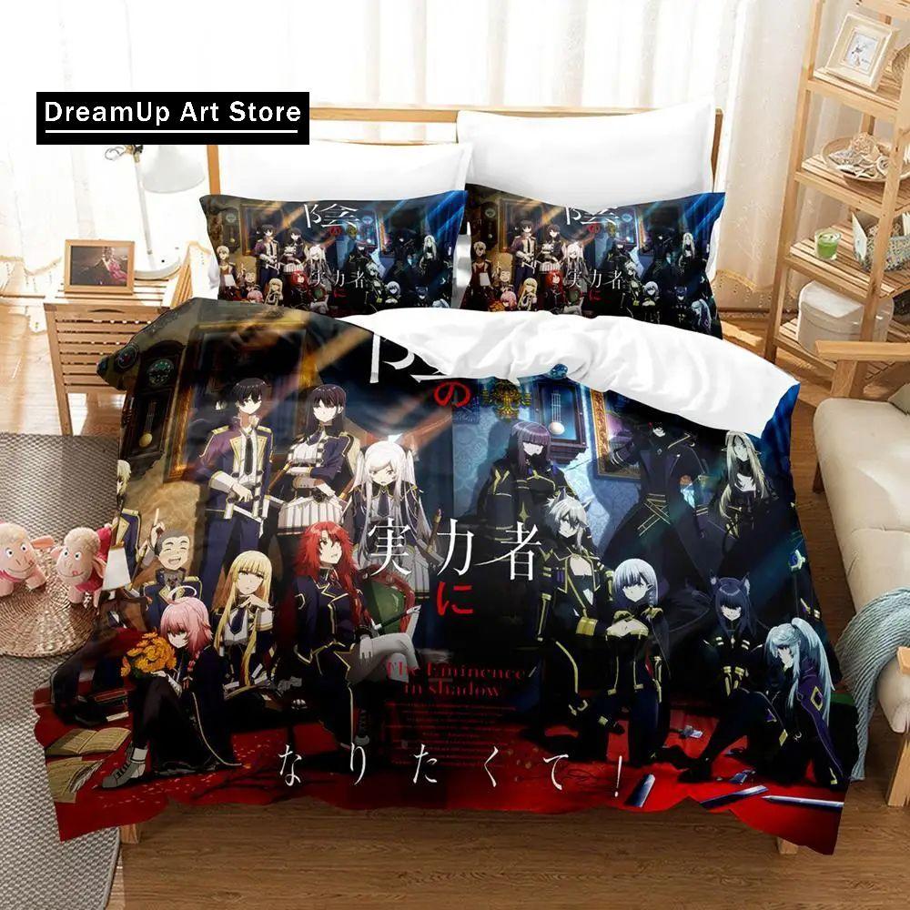 

New Anime Eminence in Shadow Bedding Set Boys Girls Twin Queen Size Duvet Cover Pillowcase Bed Kids Adult Fashion Home Textiles EU Single 135x200cm