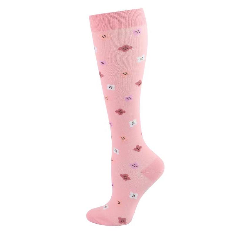 Women's Floral Compression Calf Socks - Spring Series Low Pressure Sports Socks