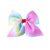 Gradient Rainbow Multicolor Bow Hair Tie & Clip for Girls and Babies