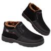 Herren Winter Baumwollschuhe - Altes Peking, Übergröße, Samtgefüttert, Verdickt, Hausschuhe für Mittelalte & Ältere