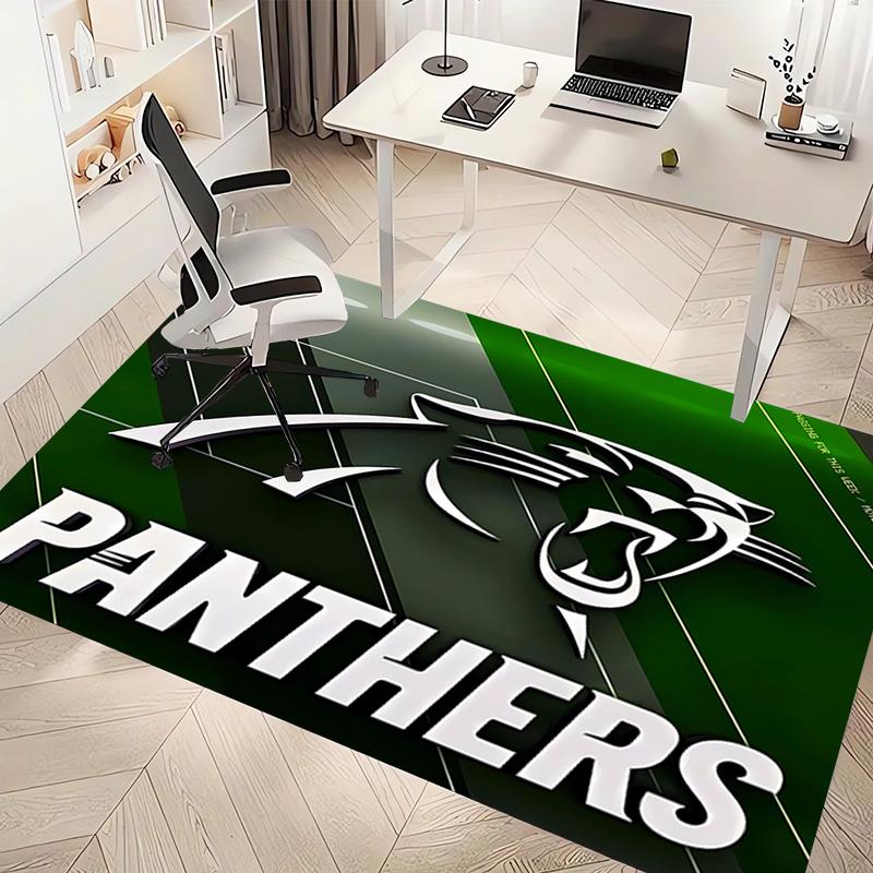 1pc Carolina Panthers Print Area Rug - Soft, Washable Non-Slip Indoor Mat, Living Room, Home Office Decorative Rug,Office Decorative