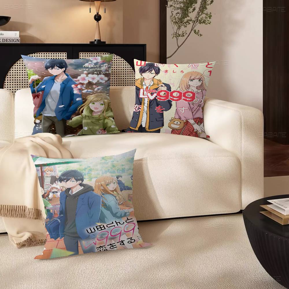 Anime My Love Story With Yamada-kun At Lv999 Anime Pillow Cover Design Cushion Cover Decor Holiday Decorati