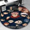 1pc Jujutsu Kaisen Anime Round Carpet  Office Chair Mat, NonSlip Rug for Home Decor, Living Room, Bedroom, Game Room