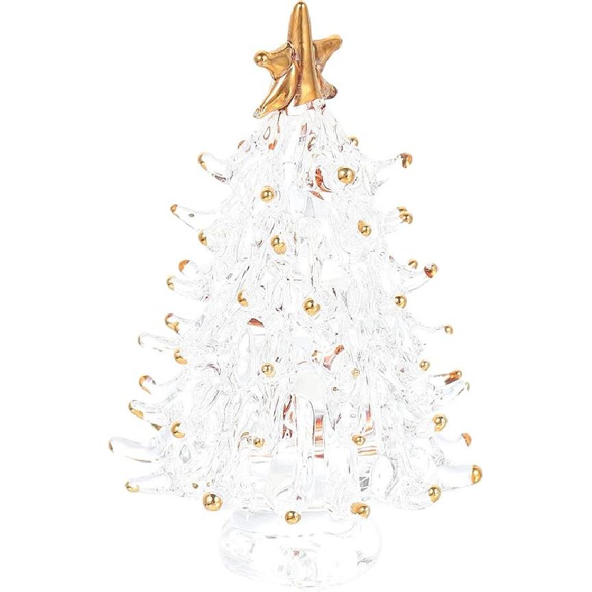 Mini Christmas Tree Figurine Crystal Decoration Tabletop Xmas Tree for Festive Home Decor Holiday Table Decoration and Party Supplies for Weddings