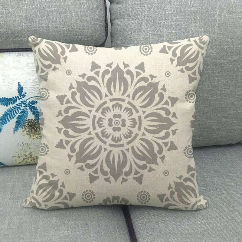 Bohemian Geometric Patterns Digital Printing Short Plush Pillow Covers For Car Sofa Office Cushion Cover Home Goods