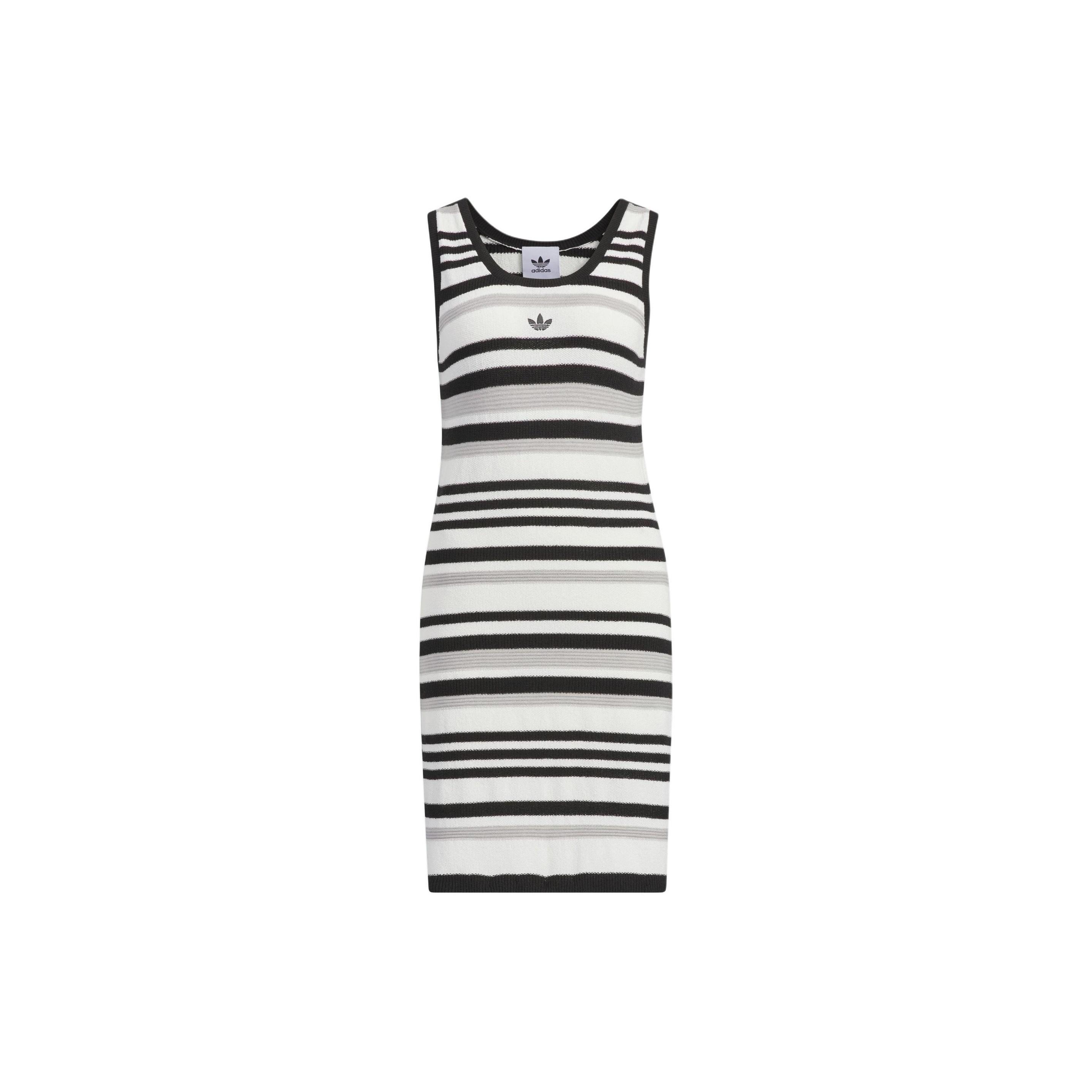 (WMNS) adidas originals KNIT Dress Asia Sizing White Black Grey Women s JI7046 L