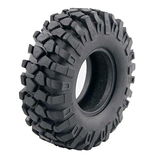 1.9-inch Beadlock Wheel Rim with 96mm Rubber Tires for 1:10 Scale Axial SCX10, D90, and D110 RC Cars (Model 1)
