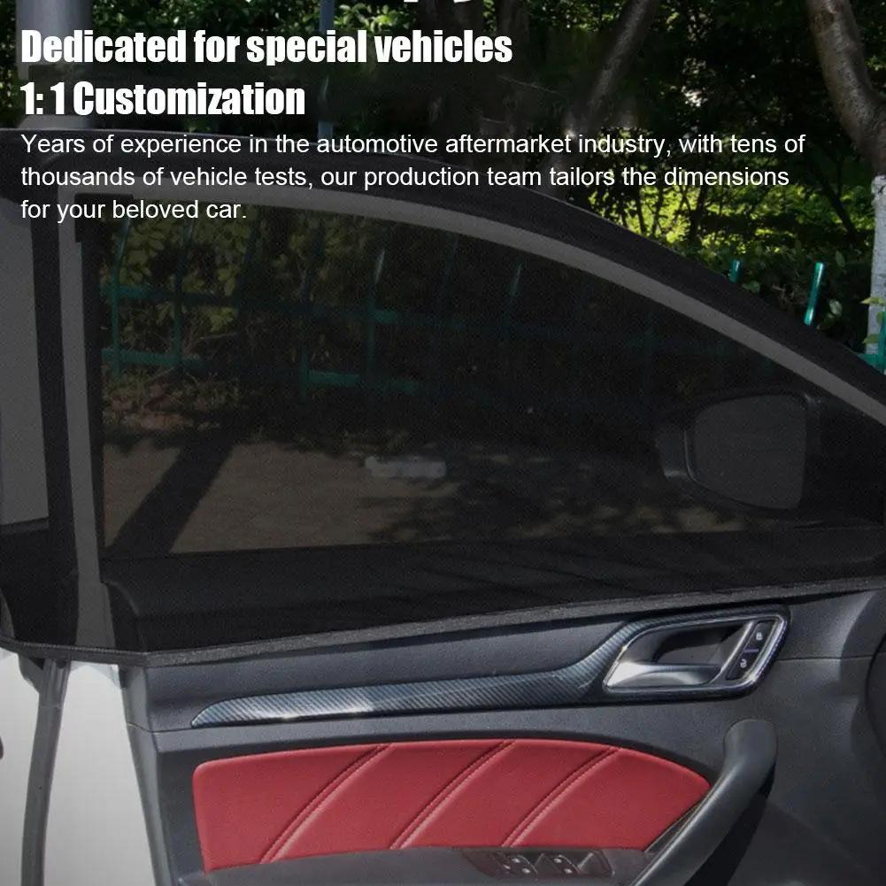 2pcs Car Window Net Car With The Whole Car Anti-mosquito Insect Ventilation Breathable Shading Cooling Car Door Screen Window