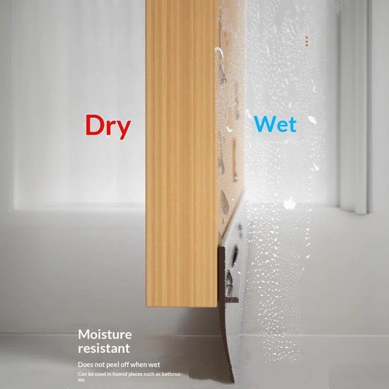 Soundproof PVC Door Bottom Seal Strip Self Adhesive Strong Adhesion Dustproof Easy Trim for Home Garage Office Entry Doors