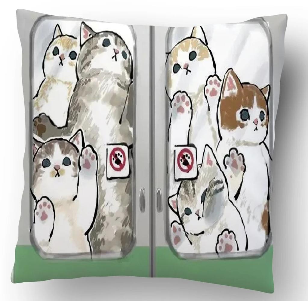 Cartoon Cat Decorative Pattern Pillowcase Office Living Room Home Pillowcase Car Ornaments