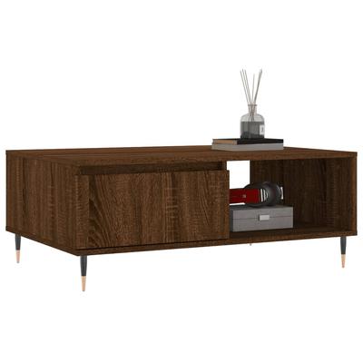 Coffee Table Brown Oak Effect 90 X 60 X 35 Cm Engineered Wood
