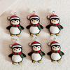 11 Pcs Cute Christmas Penguin Resin Charms Funny Christmas Hats Animal Pendants DIY Christmas Gifts Jewelry Making Accessories
