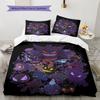 Anime Gengar Printed Bedding Set 3 Piece Soft Microfiber Duvet Cover Set Teens Game Room Decor No Sheet No Filling