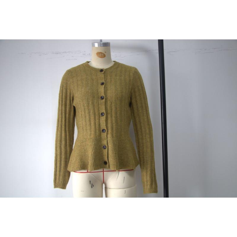 Modischer Strick-Cardigan Damen Langarm Einfarbig Vielseitiger Pullover-Mantel