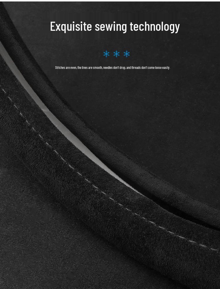 Universal Wildleder Lenkradbezug - Rutschfest, Schweißabsorbierend, Atmungsaktiv, Ganzjahreskomfort für Männer und Frauen