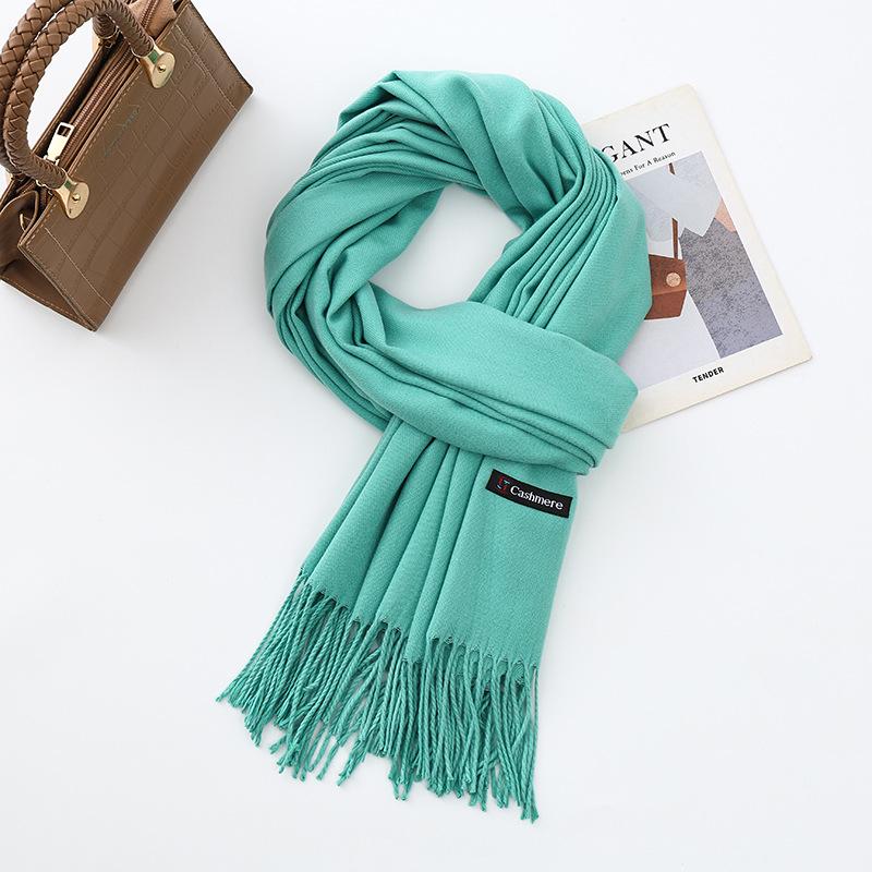 Damen Herbst/Winter Kaschmirwollschal - Koreanischer Stil Uni Rot