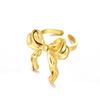 Pinky Zircon Ring for Women Stainless Steel Gold Ring Trend Couple Waterproof Aesthetic Wedding y2k Jewelry anillos