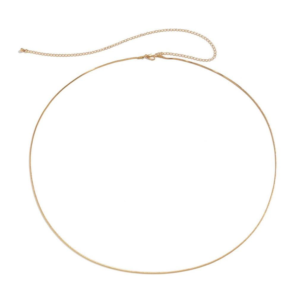 Street Style Snake Bone Metal Waist Chain: Fashionable, Sexy Single Layer Body Accessory