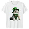 Cute Cat Wearing Green Irish Leprechaun TShirt Cat Lovers St Patricks Day