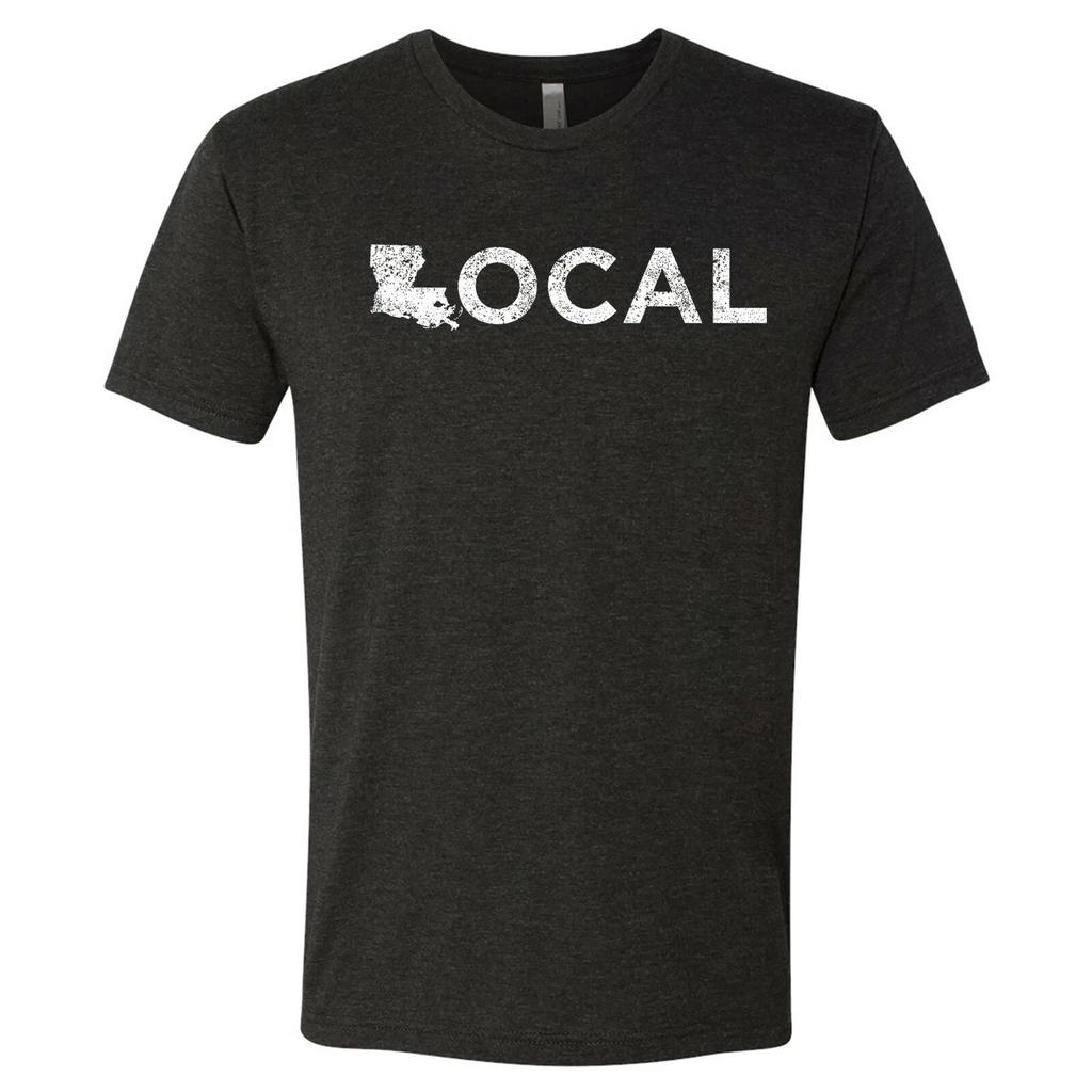 Louisiana Local - USA State Pride Canvas Triblend T Shirt - Vintage Black