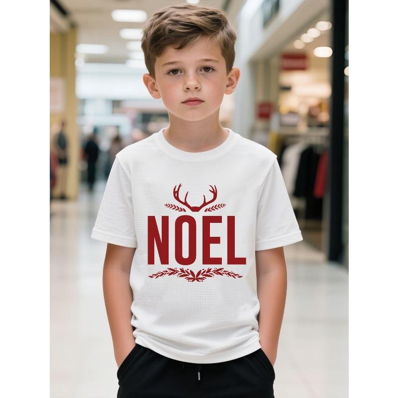 

European sizes Themed T-Shirt - Print Tee | Easy And Fun Short Sleeves | Breathable Round Neck Casual Wear | Summer Sports Top 98cm белый