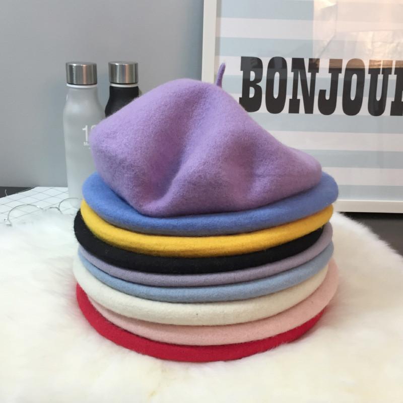 Warm Wool Soft Beret For Women Autumn Winter Fashion Trendy Hat Beret