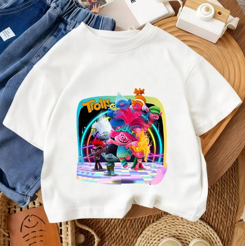 2026 Summer Tross Fashion Cute Print Summer Casual Cute Cotton Comfortable Short Sleeved Top for Boys and Girls