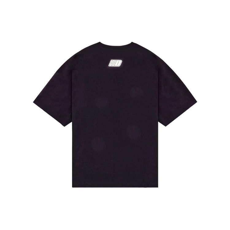 WE11DONE Ss22 Neon Logo Print Crew Neck Short Sleeve T-Shirt Unisex T-Shirts Black WD-TT1-22-690-U-BK