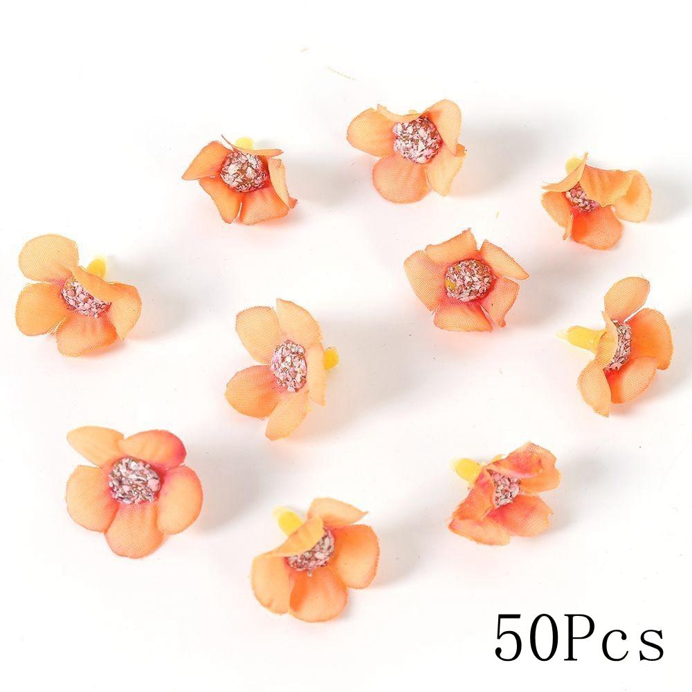 Autumn Orange Artificial Flowers Silk Fake Flowers for Home Room Decor Garden Wedding Decoration Bouquet Wreath Gift Accessories