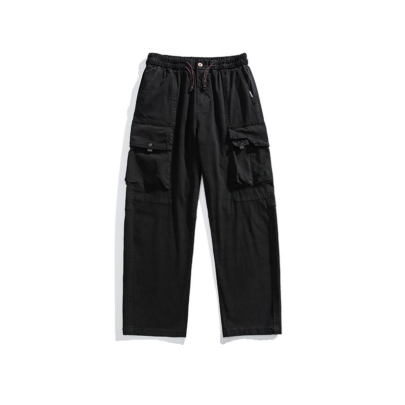 Men's Guochao Hong Kong Style Multi-pocket Versatile Sports Straight Pants Overalls Special for 11111