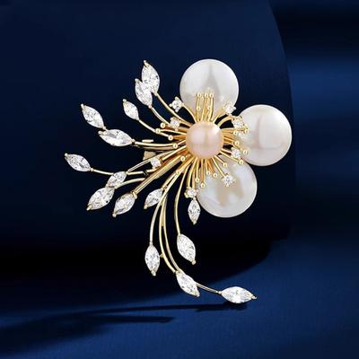 Retro Baroque Flower Girl's Exquisite Luxury Temperament and High-end Sense Brooch