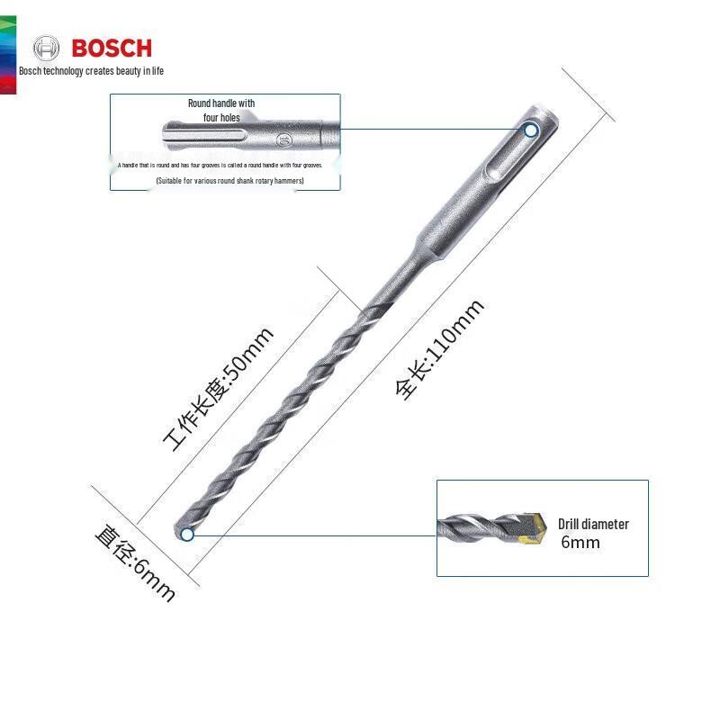 Bosch SDS-Plus Tungsten Steel Impact Drill Bit CN plug (adapter included)