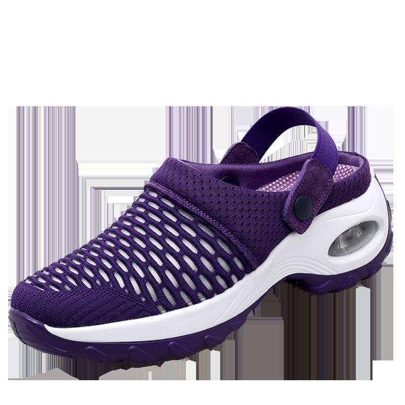 

Women s Summer Mesh Slip-On Mules, Closed Toe, Half-Open Back, Casual No-Heel Shoes, Plus Size 43 35