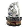 Kreative Heimdekorationen Harz Wasserfall LED-Lichter Brunnen Buddha-Statue Glücksbringer Feng Shui Ornamente Landschaftsdekor