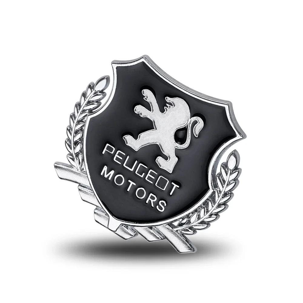 Autoaufkleber 2025 Heiß 1 Stück 3D Metallschild Form Auto Metall Karosserie Dekoration Aufkleber für Peugeot 206 207 208 306 307 308 508 106 10
