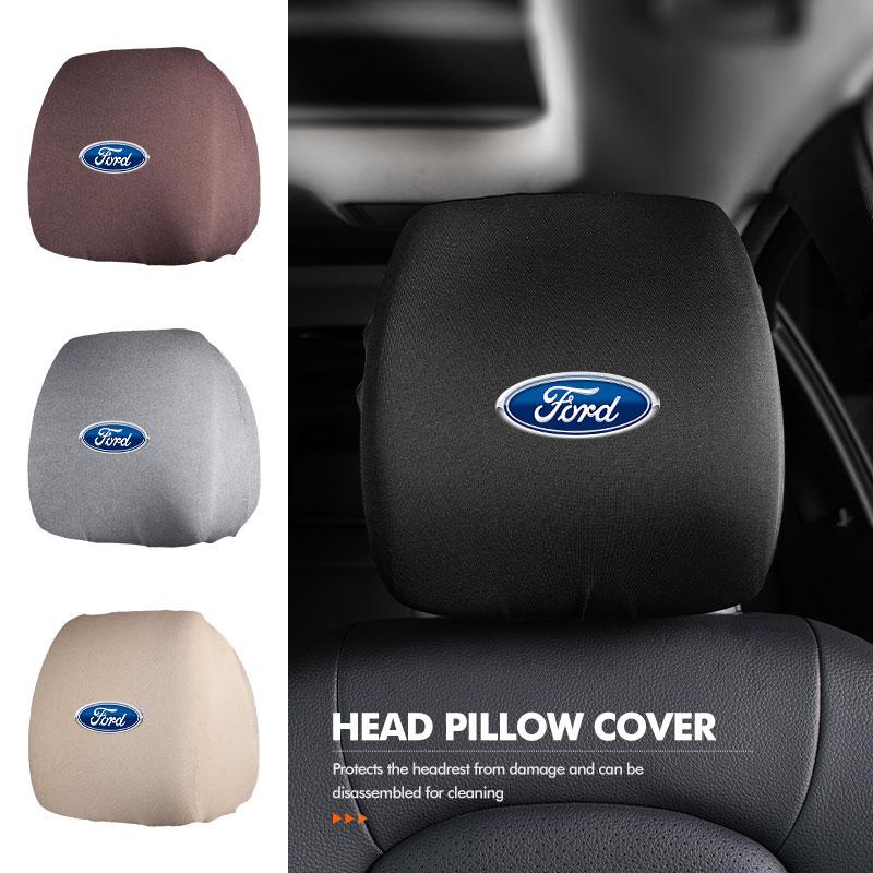 Car Seat Headrest Elastic Protective Pillow Protective Cover For Ford Escape Ecosport Fusion Explorer Expedition Taurus