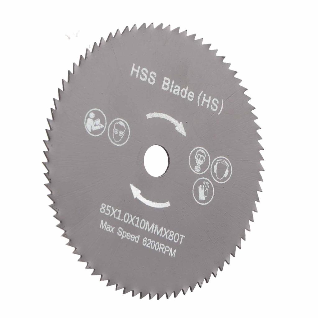 85mm 80T Teeth Stainless Steel Circular Saw Blade Wood Cutting Tool Bore Diameter 10mm