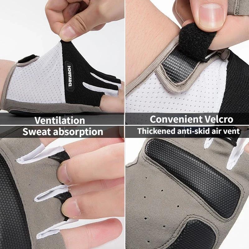 Guanti da Ciclismo in GEL Antiscivolo Resistenti agli Urti Mezzo Dito Sportivi Resistenza Uomo e Donna Estivi Traspiranti Palestra Fitness Guanti da Bici MTB