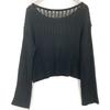 Deuxieme Classe 2011 Black Silk Linen Sheer Oversized Knit tops Not written blackUsed