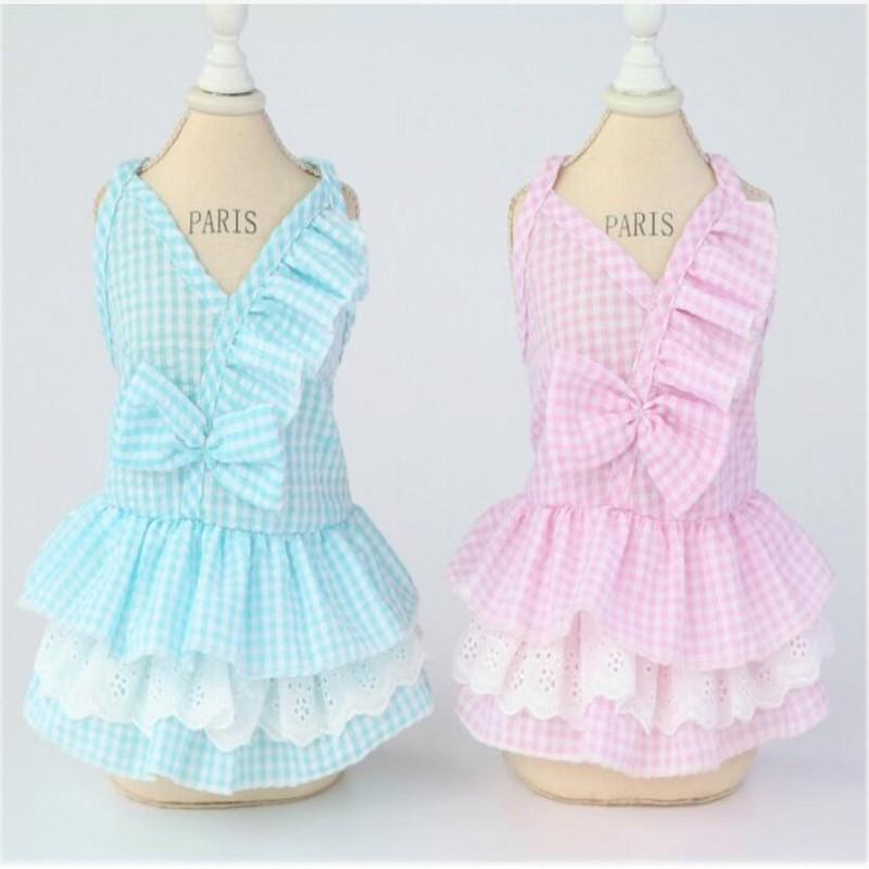 Pet Dog  Jumpsuits for Rabbit Print Dog Sling Dress Summer Winter Pet Outfits Puppy Skirt Dog Clothes
