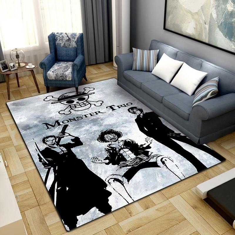 One Piece Anime Washable Non-Slip Rug Carpet Larget Floor Mat Bedroom Home Decor LXR169