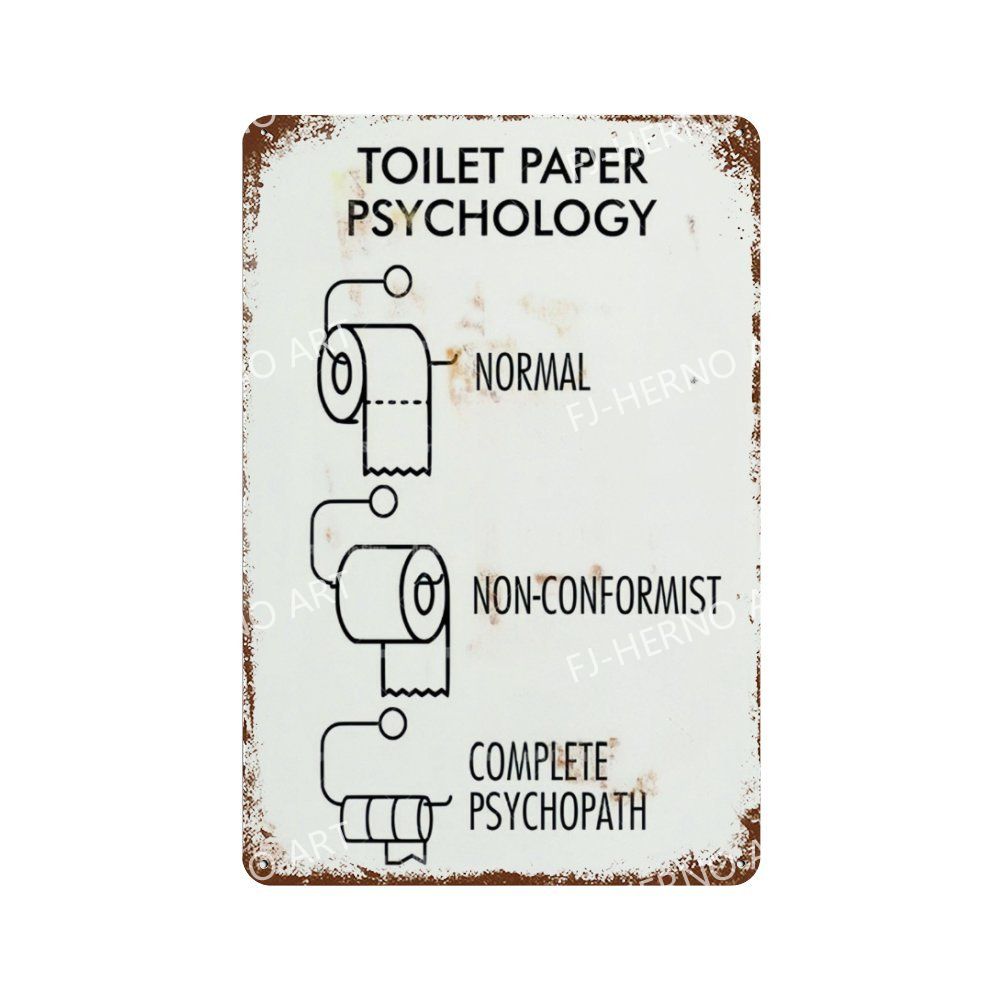 Pictură amuzantă din metal pentru toaletă, semn de tablă, imagine retro, placă de coroziune, cafenea, bar, peșteră, cinema, decor de perete pentru baie