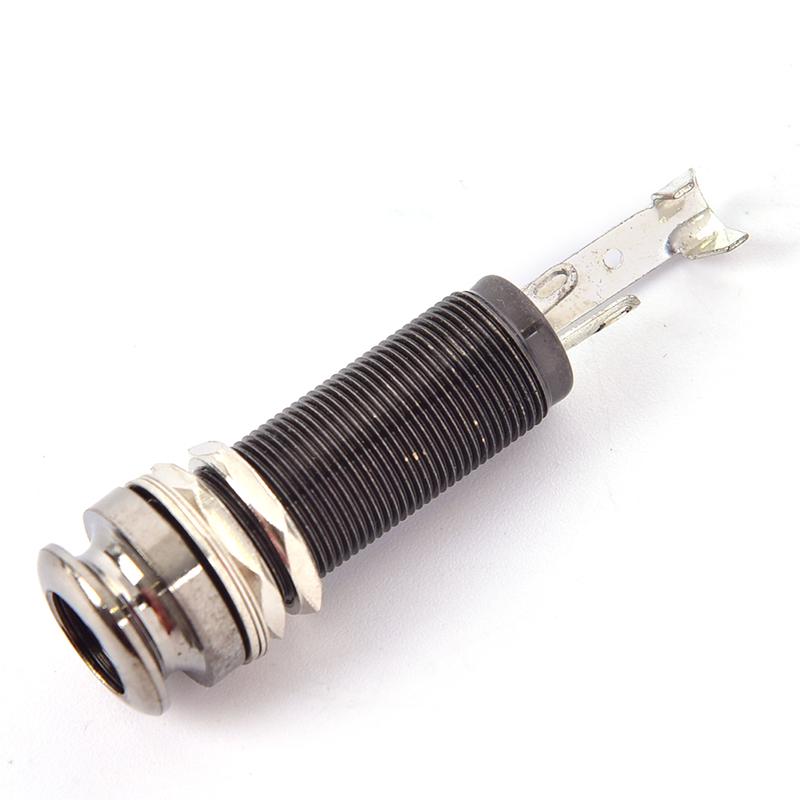 1Pc Brass Electric Guitar Bass Input/Output Mono Long Threaded Jack Socket