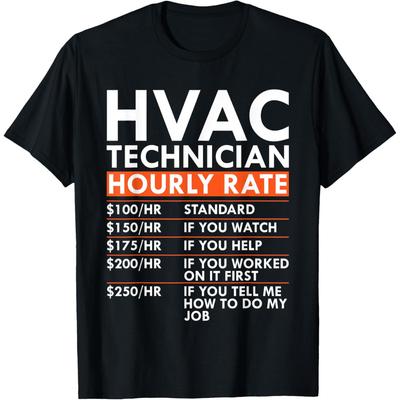 HVAC Technician Mechanics T Shirts Men Cotton Humor Streetwear Tee Short Sleeve Unisex Loose Repair HVAC Systems Clothing
