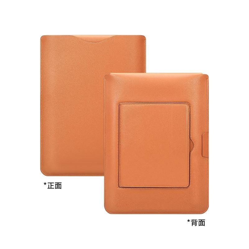 Slim Laptop Sleeve MacBook Air 13.6 Inch MateBook 14S PU Leather Inner Case With Stand Function Black Or Tan